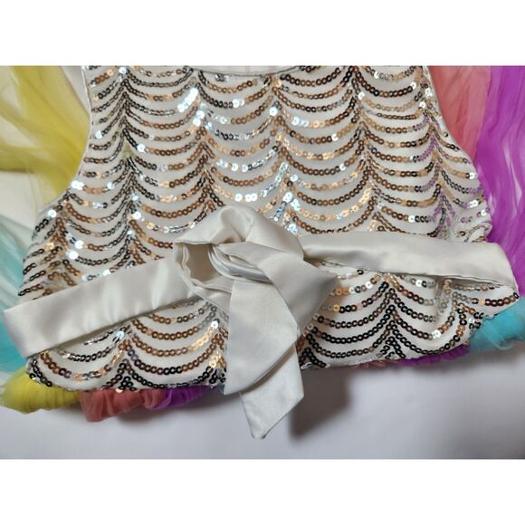 Sunny Fashion Girls Size 12 Dress – Rainbow Colors - Picture 7 of 8